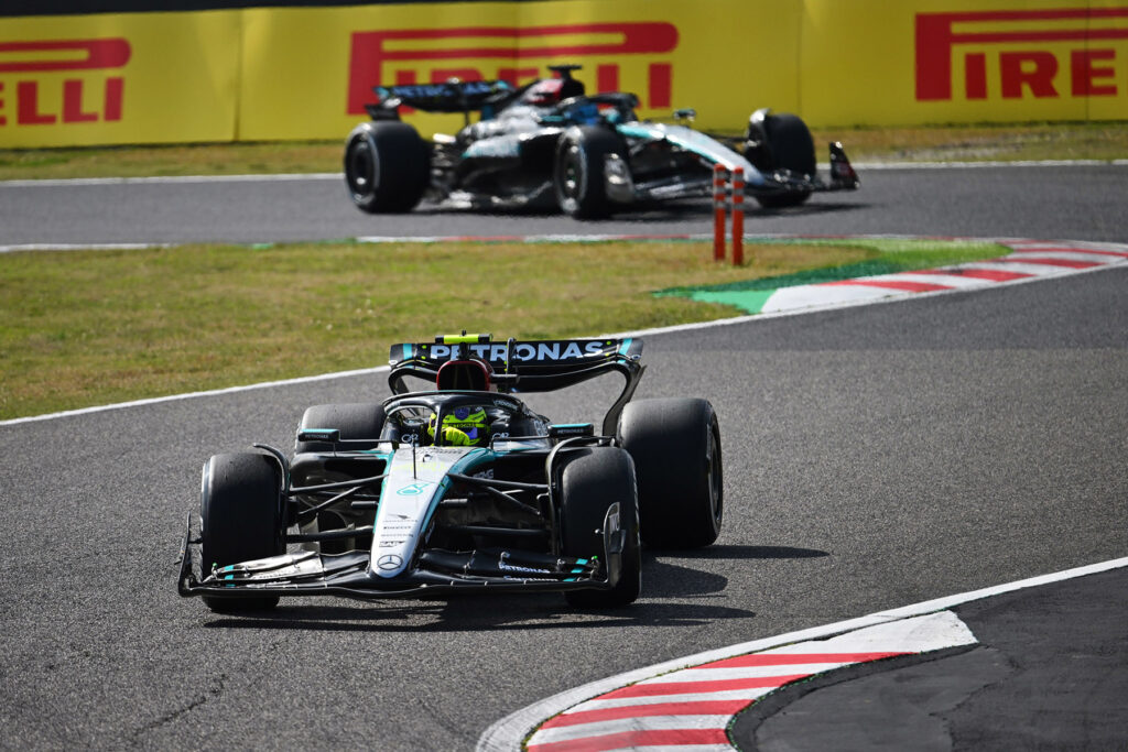 Formel 1 Lewis Hamilton und George Russell Mercedes Suzuka