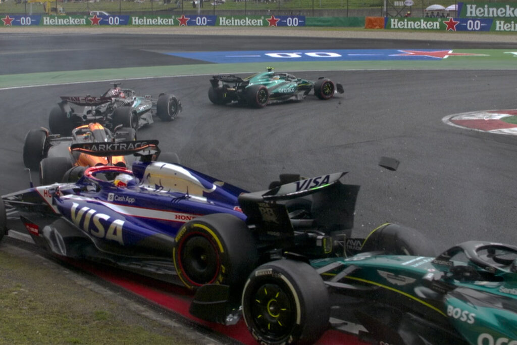 Formel 1 Stroll Ricciardo China Crash 2024