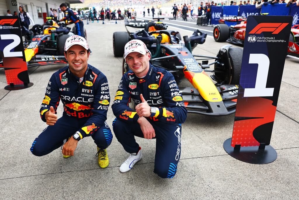 Formel 1 Max Verstappen und Sergio Perez Red Bull Suzuka 2024