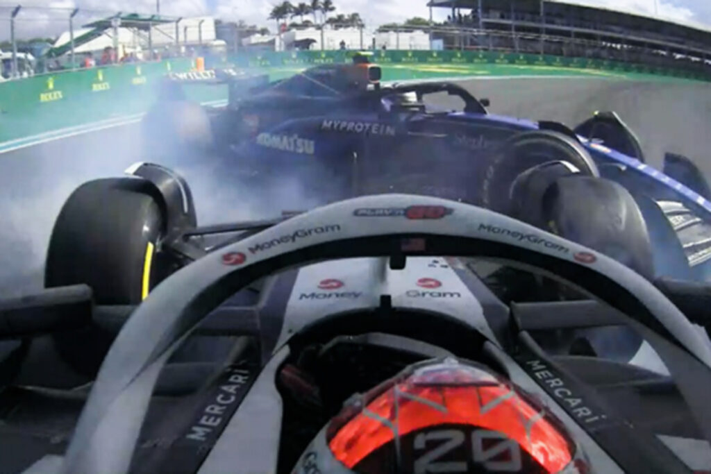 Formel 1 Magnussen Crash Miami 2024