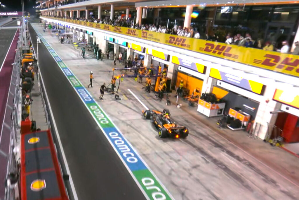 Formel 1 Norris Stop and Go Katar 2024