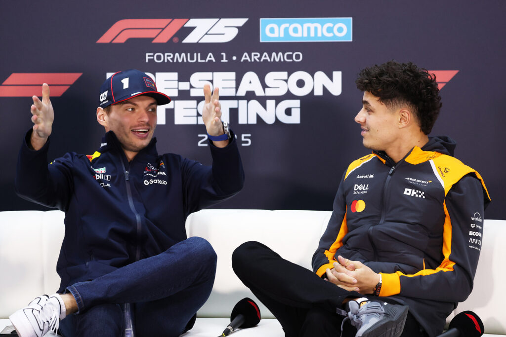 Formel 1 Max Verstappen und Lando Norris Bahrain Tests 2025