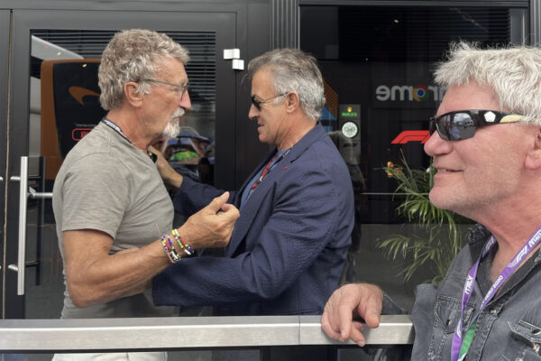 Eddie Jordan, Jean Alesi und Ralf Bach in Monza 2023