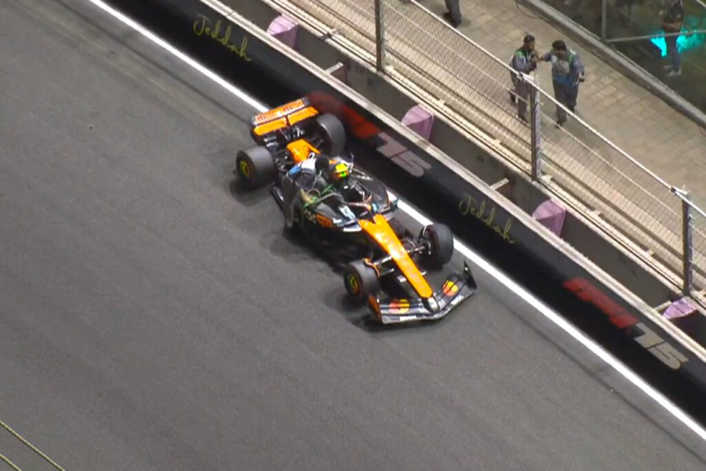 Formel 1 Lando Norris McLaren Crash Saudi Arabien 2025 01