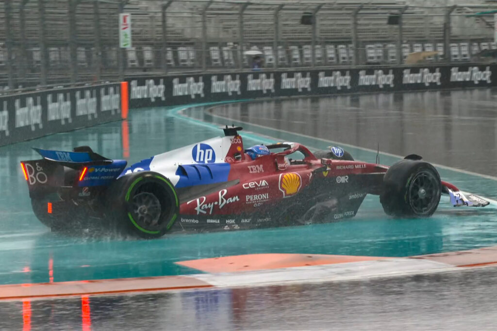 Formel 1 Charles Leclerc Ferrari Miami Sprint Crash 2025