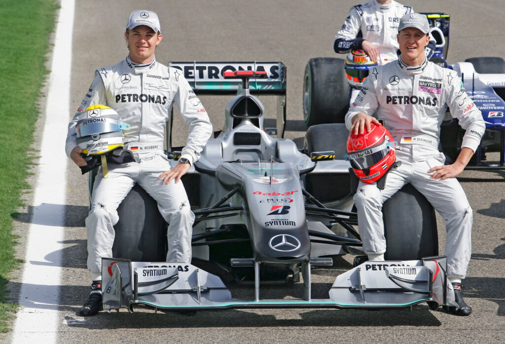 Nico Rosberg und Michael Schumacher, Credit: Mercedes