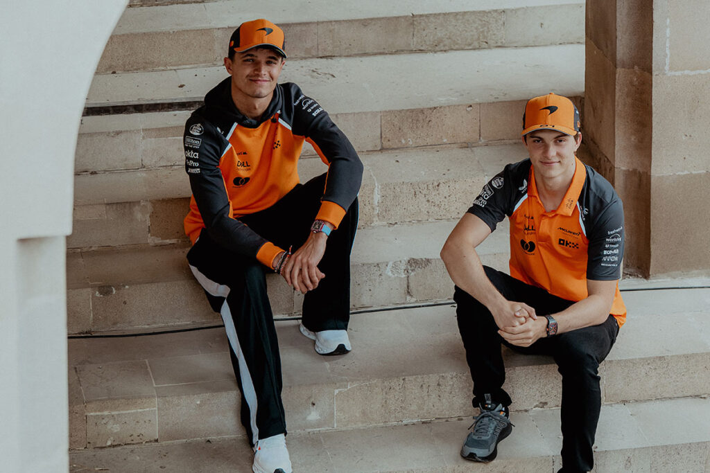 Formel 1 Lando Norris und Oscar Piastri McLaren Aserbaidschan 2025