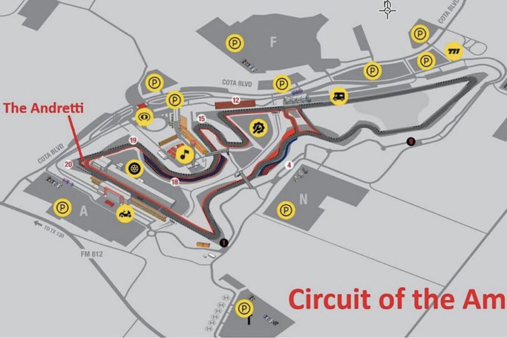 Formel 1 COTA Andretti Kurve