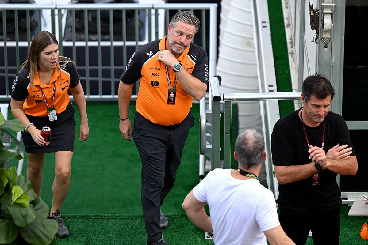 Formel 1 Zak Brown McLaren USA GP in Austin nach dem Sprint Crash 2025