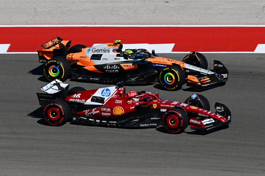 Formel 1 Lando Norris McLaren und Charles Leclerc USA GP 2025