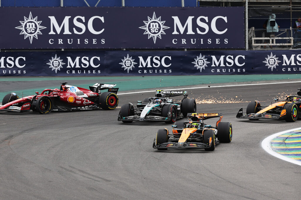 Formel 1 Piastri Antonelli Leclerc Crash Brasilien 2025