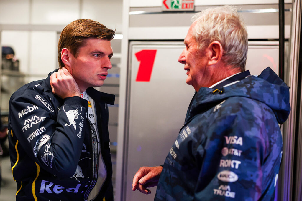 Formel 1 Max Verstappen und Dr. Helmut Marko Red Bull 2025
